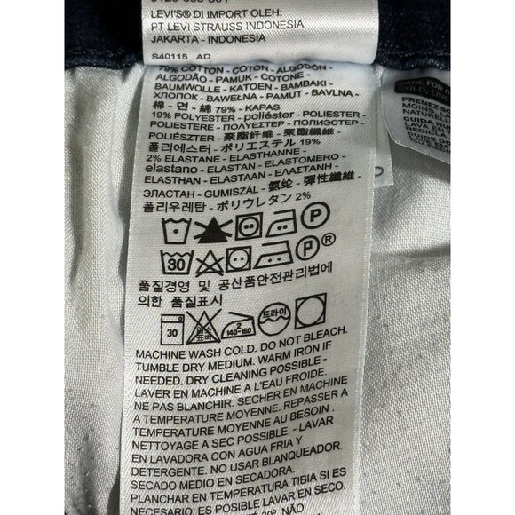 Levi 505 Jeans Women's Size 30 Straight Leg Dark Wash 28" Inseam 10" Rise - Picture 8 of 8